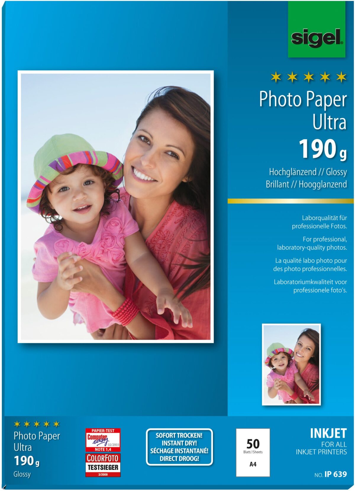 SIGEL InkJet Fotopapier A4 IP639 190g,glossy, weiss 50 Blatt – Hochwertig & günstig bei ShopDeca
