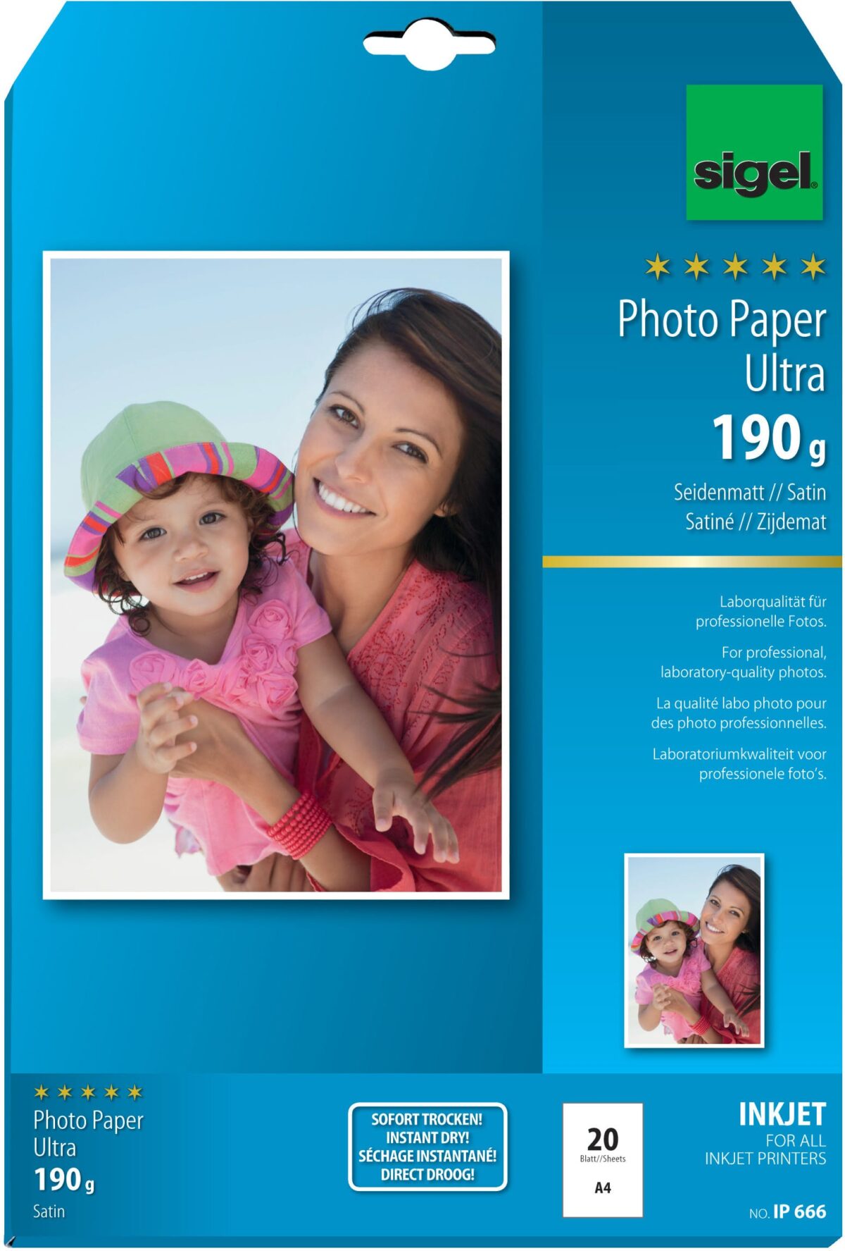 SIGEL InkJet Photo Paper Ultra A4 IP666 190g Seidenmatt 20 Blatt – Hochwertig & günstig bei ShopDeca
