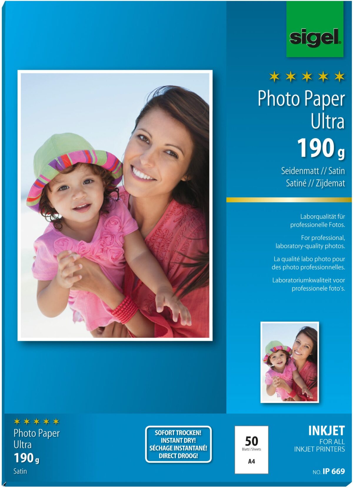 SIGEL InkJet Fotopapier A4 IP669 190g,matt, weiss 50 Blatt – Hochwertig & günstig bei ShopDeca