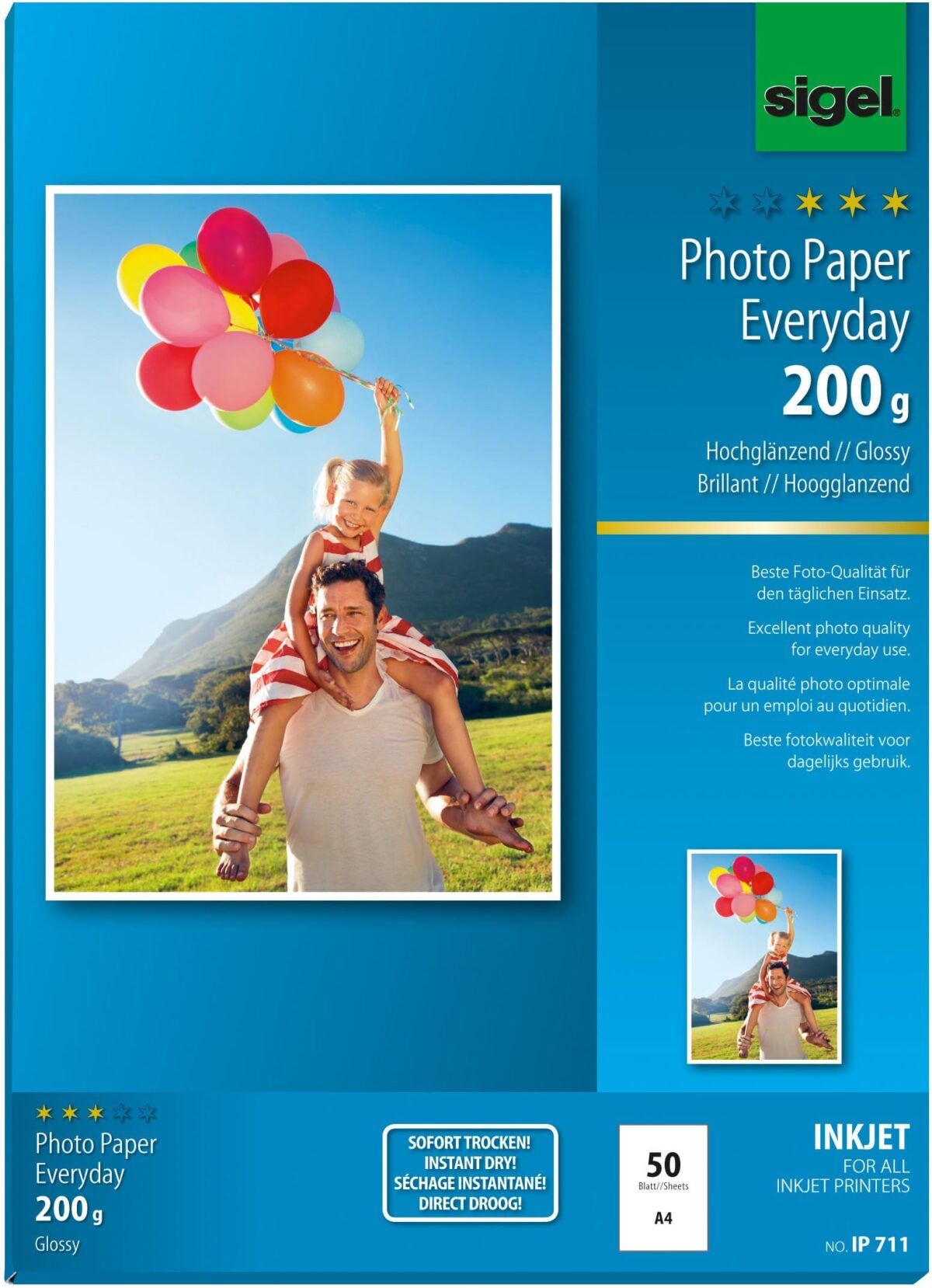 SIGEL InkJet Fotopapier A4 IP711 200g,glossy, weiss 50 Blatt – Hochwertig & günstig bei ShopDeca