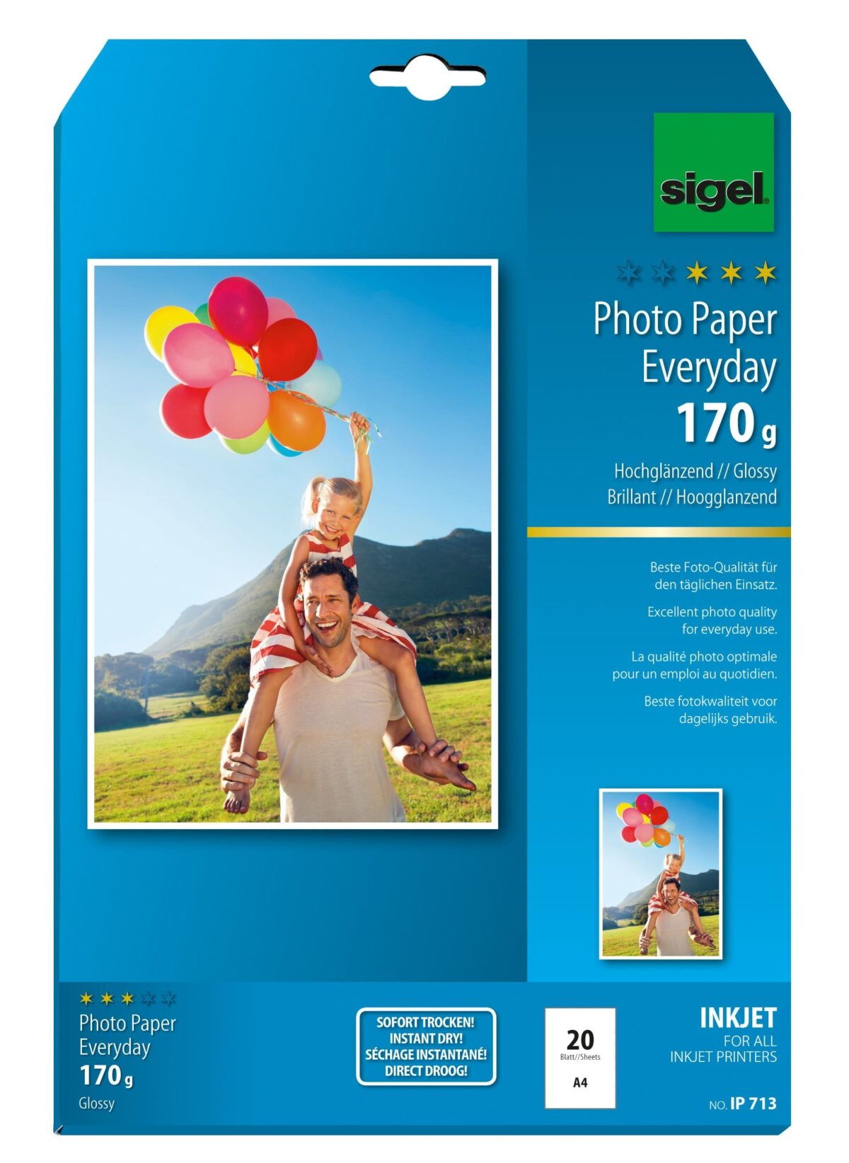 SIGEL InkJet Photo Paper Everyday A4 IP713 170g glossy 20 Blatt – Hochwertig & günstig bei ShopDeca