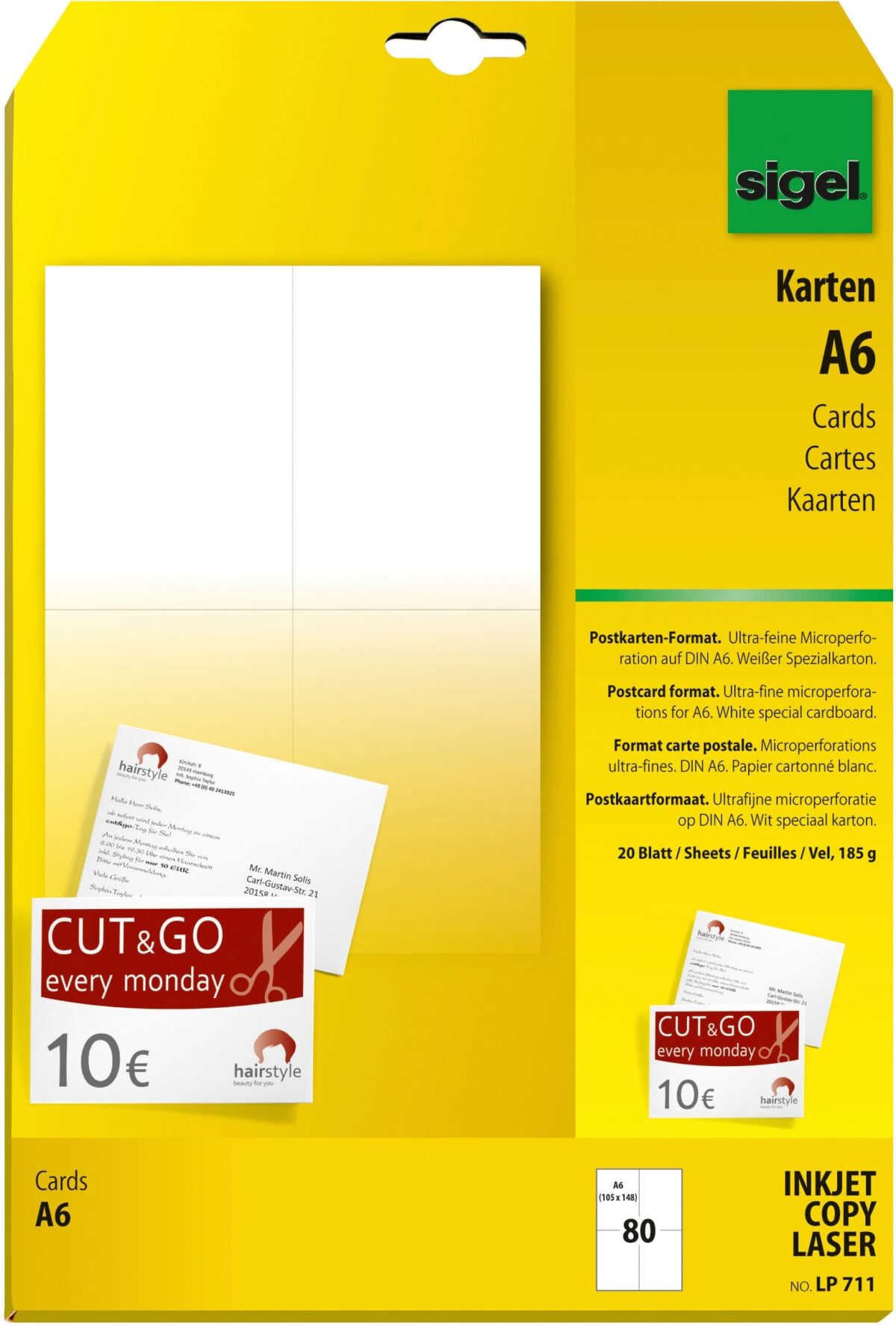 SIGEL Postkarten A6 LP711 weiss, 185g 80 Stück – Hochwertig & günstig bei ShopDeca