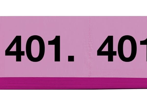 SIMPLEX Garderobenblock 401-500 13104 pink 100 Blatt