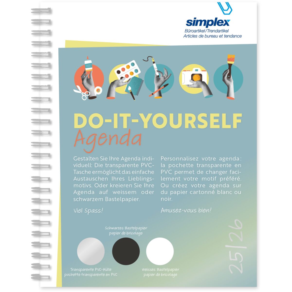 SIMPLEX Schüleragenda Do-it y. 25/26 500103.26 1W/2S 17M weiss ML 12x16.5cm – Hochwertig & günstig bei ShopDeca