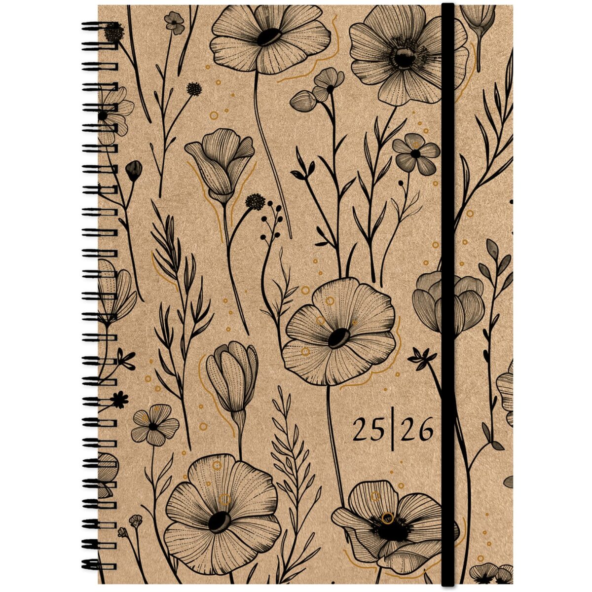 SIMPLEX Schüleragenda Kraftpap. 25/26 500411.26 1W/2S 17M Flowers ML 14.8x21cm – Hochwertig & günstig bei ShopDeca