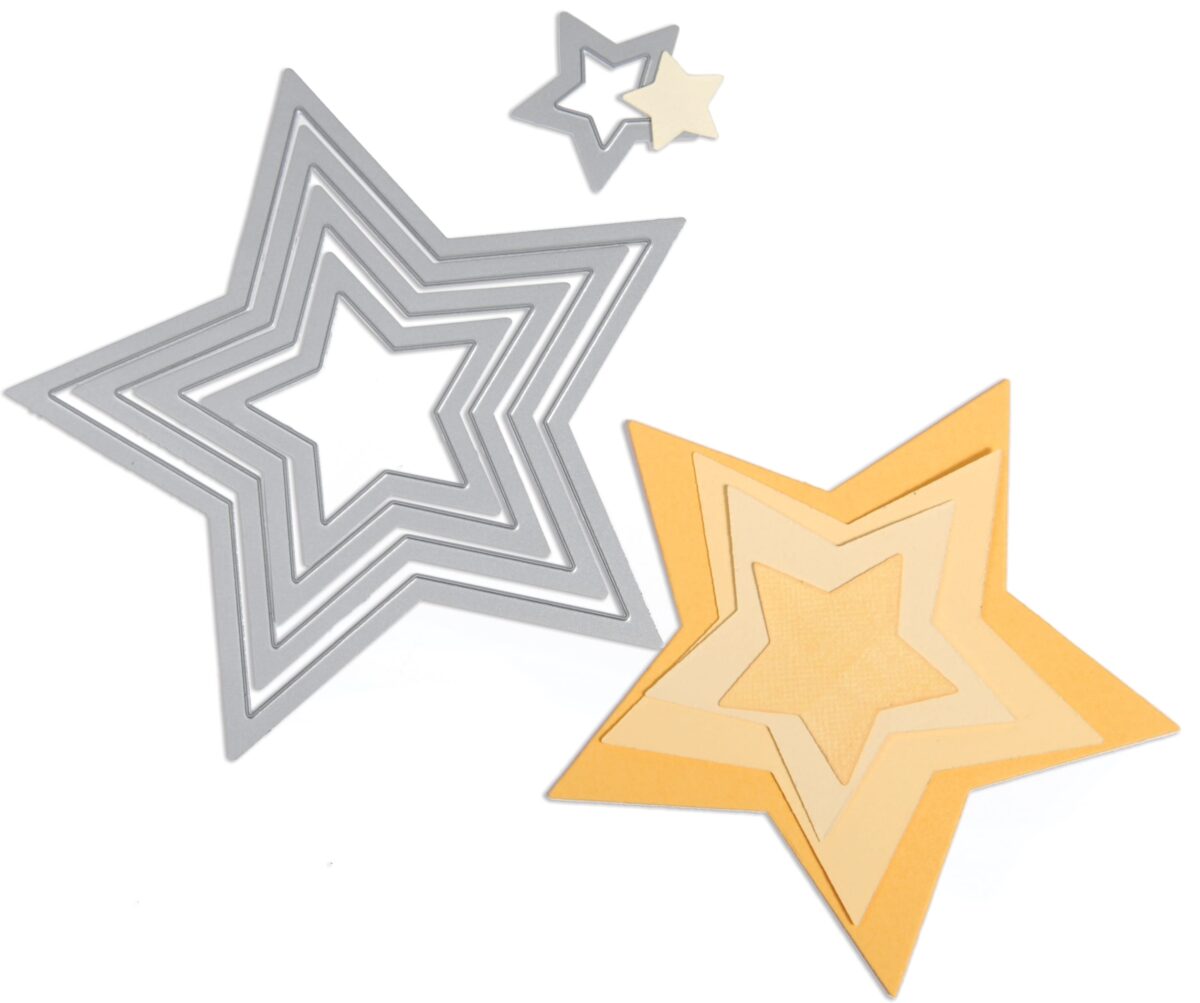 SIZZIX Stanzformen Sterne 657567 5er Set – Hochwertig & günstig bei ShopDeca
