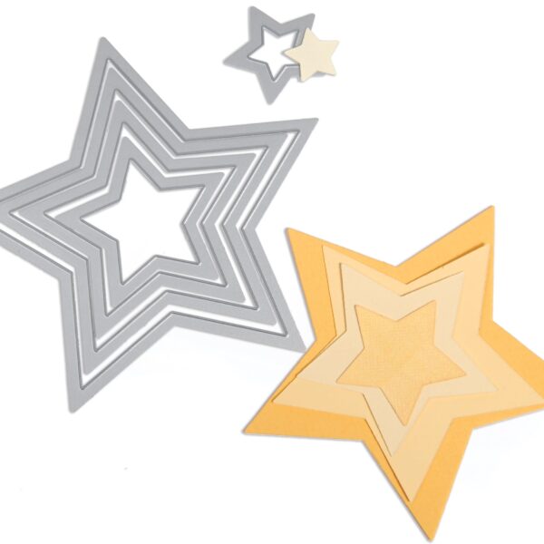 SIZZIX Stanzformen Sterne 657567 5er Set