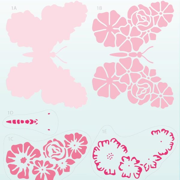 SIZZIX Maske 15x21x0.1cm MASK170 Schmetterling