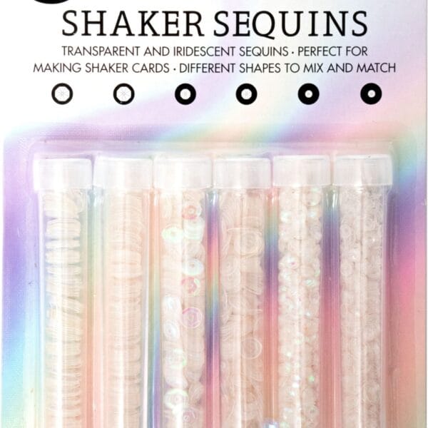 SIZZIX Streuelemente 15x11x1.5cm SHAKE07 Pailletten 6 Stück