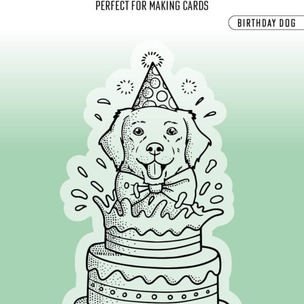SIZZIX Klarischtstempel Birthday Dog STAMP410 9.6x4.5x0.3cm