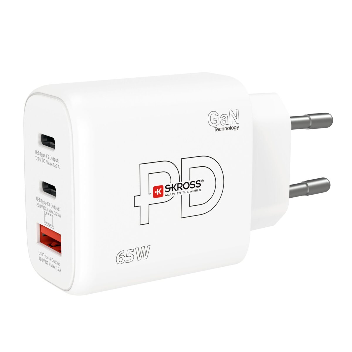 SKROSS Power Charger 65W GaN EU SKCH00116 2x USB C 1x USB A – Hochwertig & günstig bei ShopDeca