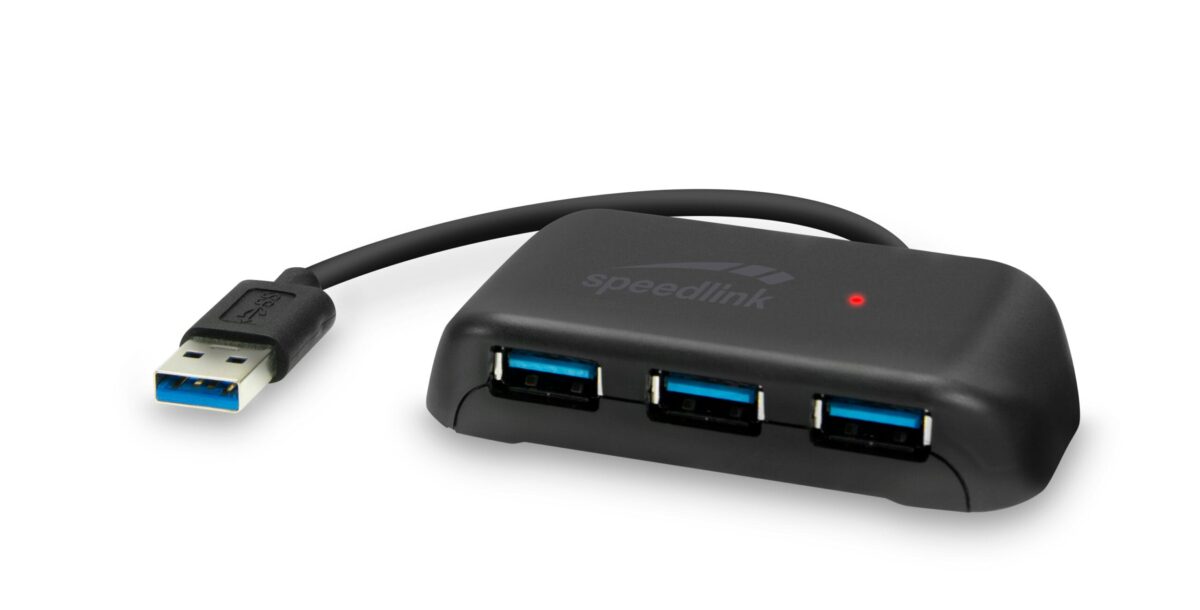 SPEEDLINK SNAPPY EVO USB-A Hub, 4-Port SL-140109-BK USB 3.2 (5 Gbit-s), black – Hochwertig & günstig bei ShopDeca