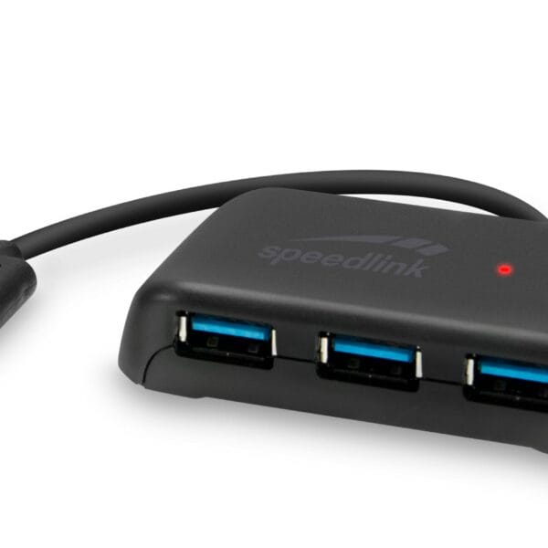 SPEEDLINK SNAPPY EVO USB-A Hub, 4-Port SL-140109-BK USB 3.2 (5 Gbit-s), black