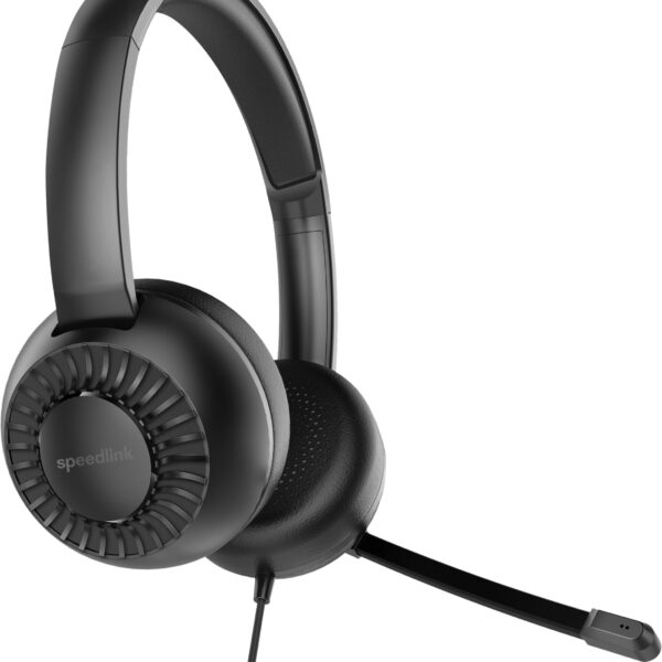 SPEEDLINK METIS Stereo Headset SL-870006-BK black, 3.5mm, Y-Adapter