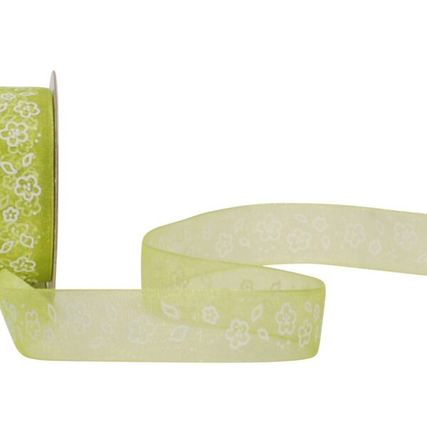 SPYK Band Cubino 15mm/4m 1038.1564 grün/weiss Petit Fleurs