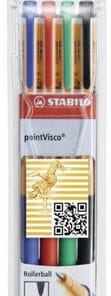 STABILO pointVisco Gelschreiber 0.5mm 1099/4 4 Farben ass.