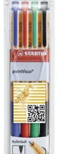 STABILO pointVisco Gelschreiber 0.5mm 1099/4 4 Farben ass.