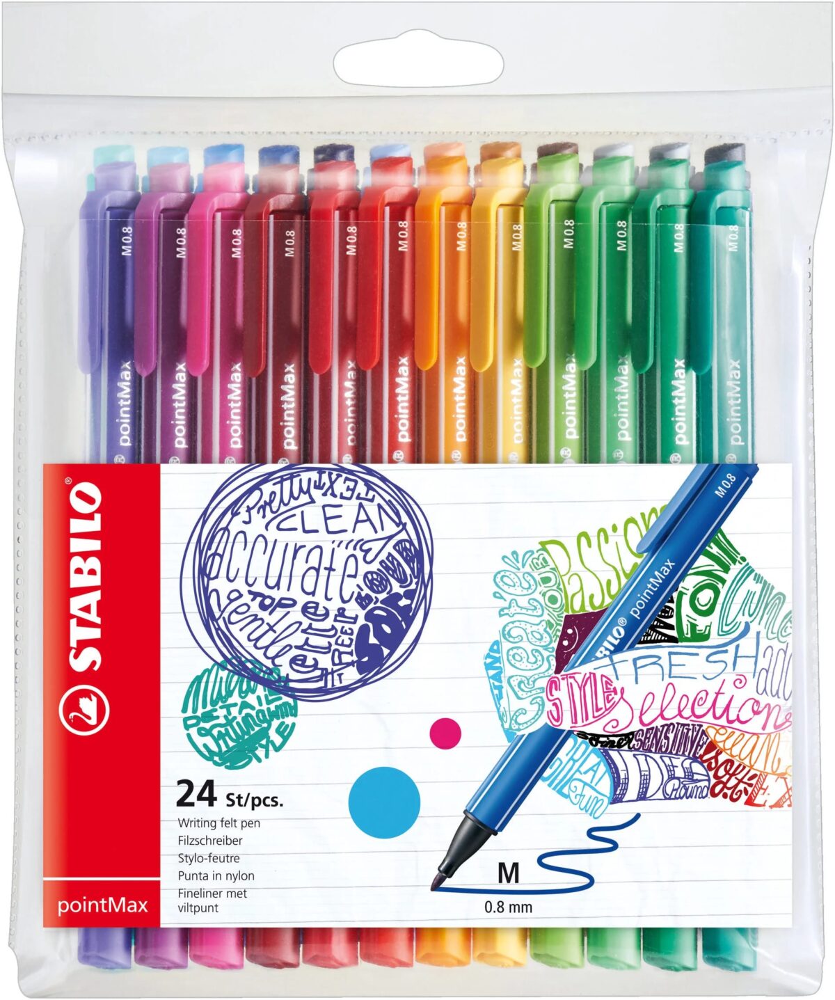 STABILO Premium-Fineliner 0,8mm 488/2401 pointMax 24 Farben – Hochwertig & günstig bei ShopDeca