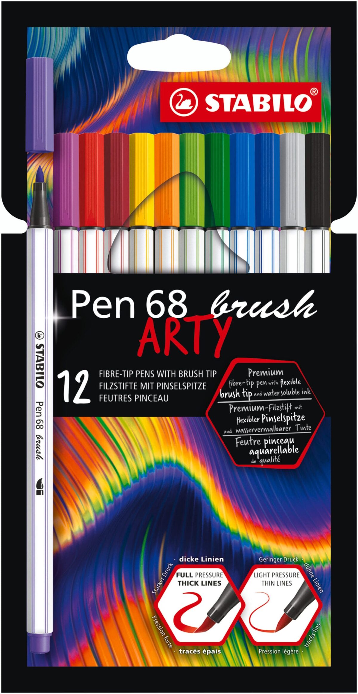 STABILO Fasermaler Pen 68 Brush Arty 568/12-21-20 ass. 12 Stück – Hochwertig & günstig bei ShopDeca