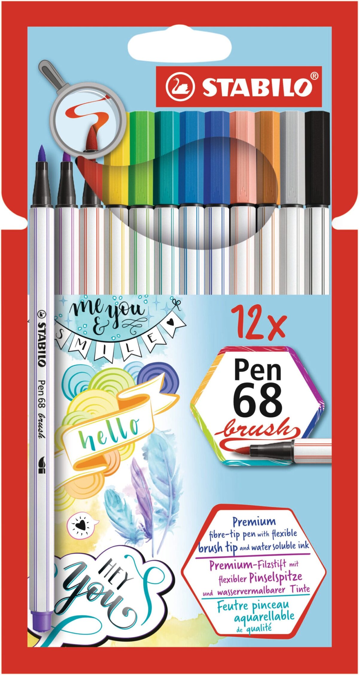STABILO Fasermaler Pen 68 Brush 568/12-21 ass. 12 Stück – Hochwertig & günstig bei ShopDeca