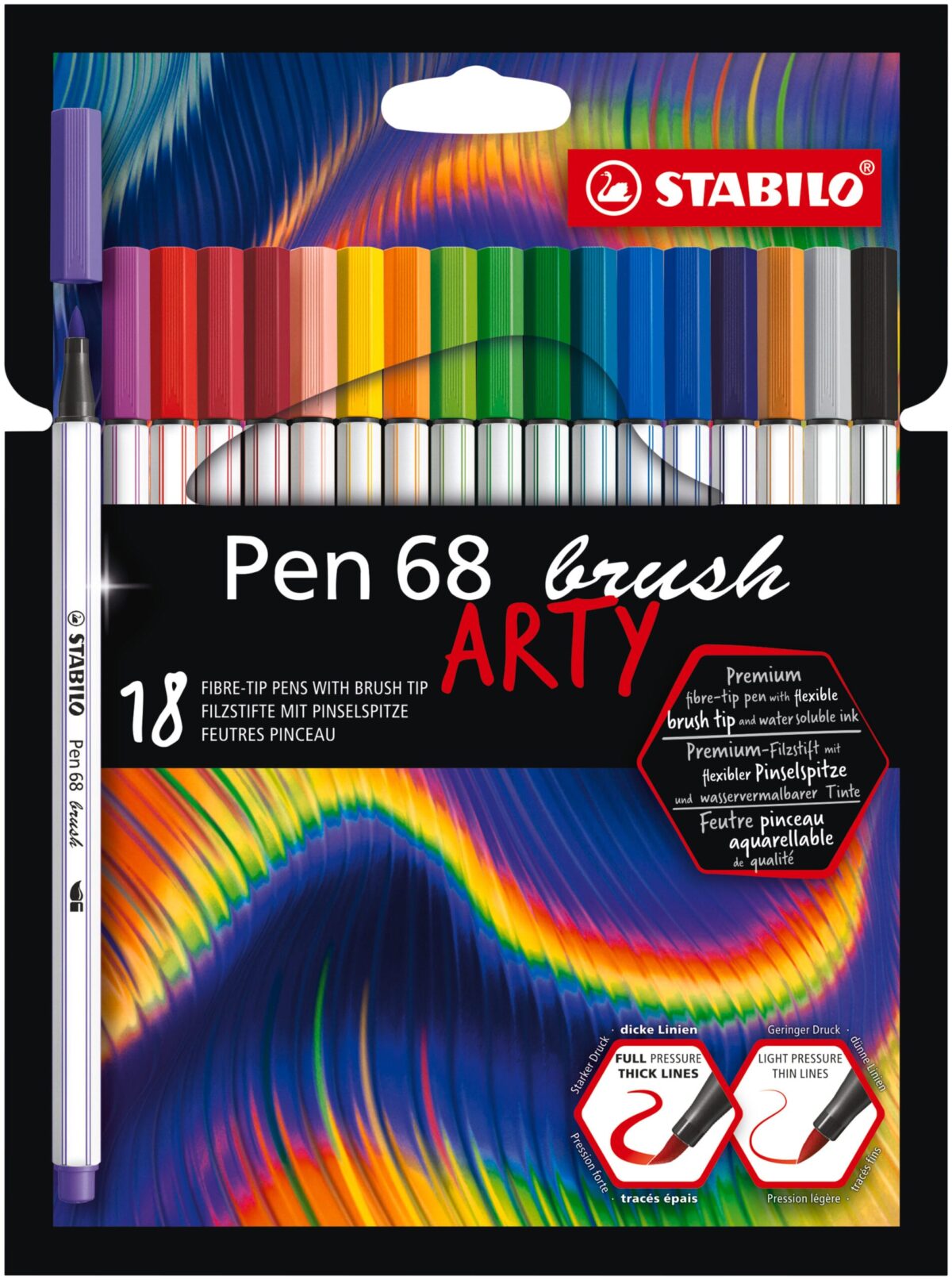 STABILO Fasermaler Pen 68 Brush Arty 568/18-21-20 ass. 18 Stück – Hochwertig & günstig bei ShopDeca