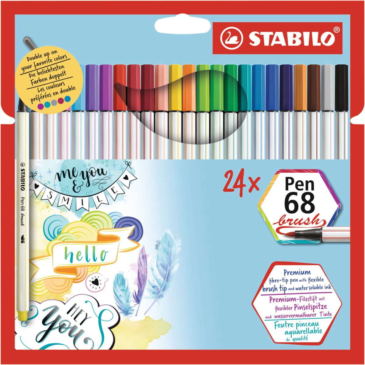 STABILO Fasermaler Pen 68 Brush 568/24-211 ass. 24 Stück – Hochwertig & günstig bei ShopDeca