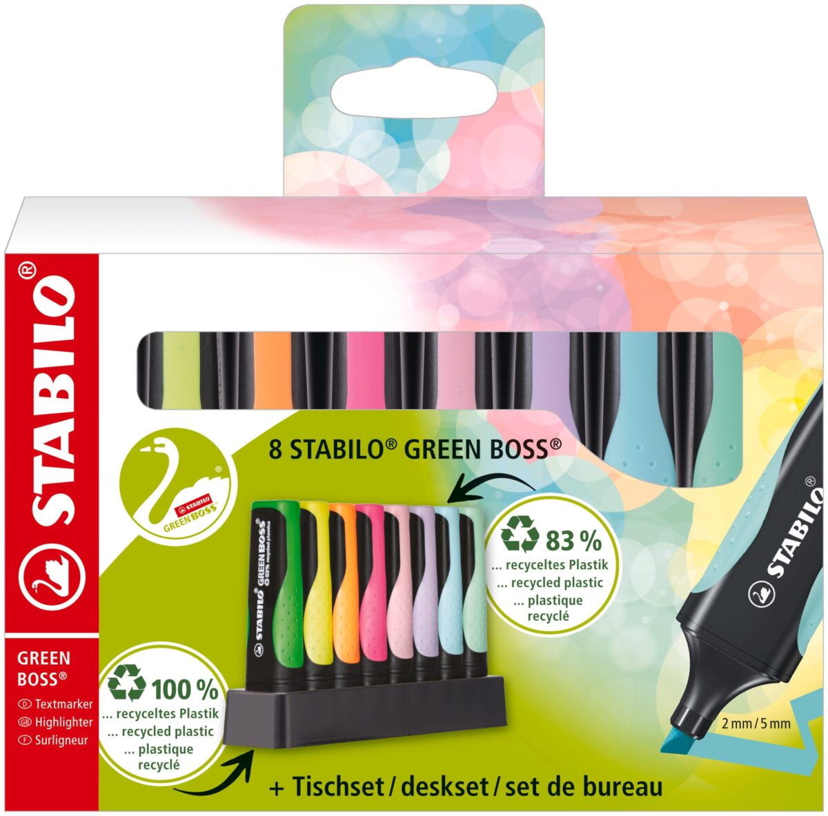 STABILO Textmarker GREEN BOSS 2-5mm 6070/08-5 Tischset 8 Stk. – Hochwertig & günstig bei ShopDeca
