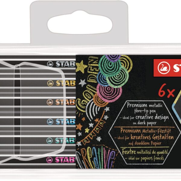 STABILO Fasermaler Pen 68 6806/8-11-01 metallic ass. 6 Stück