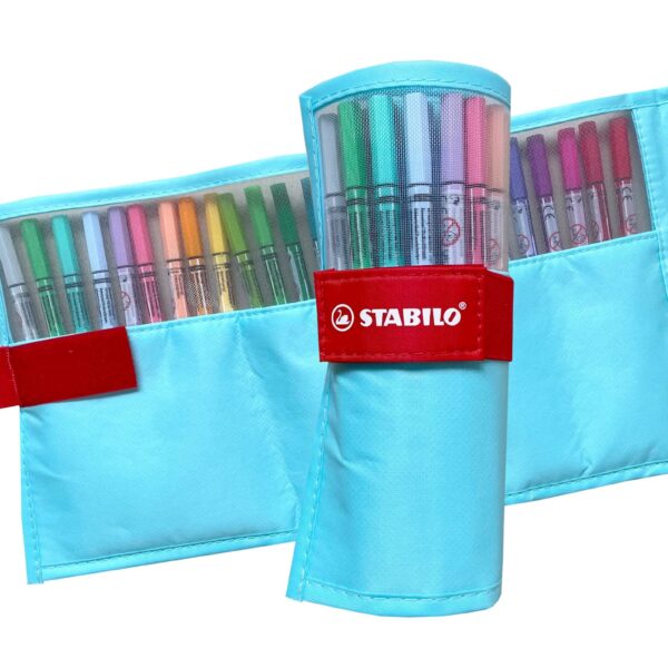 STABILO Rollerset point 68 1.0mm 6825-08-01CH 25 Farben ass. pastellblau
