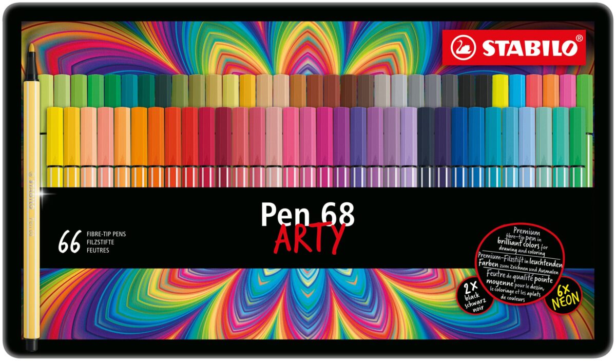 STABILO Fasermaler Pen 68 Arty 6866-031 Metalletui 66 Stück – Hochwertig & günstig bei ShopDeca