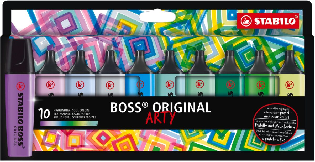 STABILO Textmarker BOSS ARTY 70/10-2-20 Kalte Farben, Etui 10 Stk. – Hochwertig & günstig bei ShopDeca