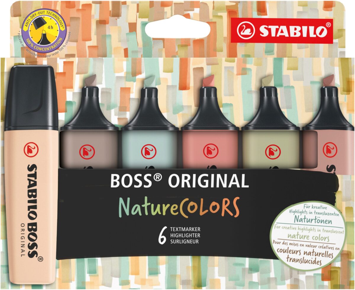 STABILO Boss Leuchtmarker Original 70/6-2-2 Nature Colors 6 Farben – Hochwertig & günstig bei ShopDeca