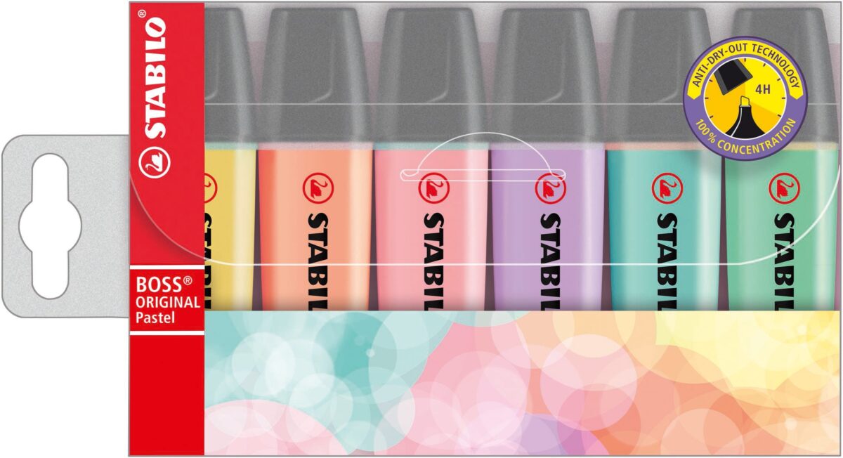 STABILO Textmarker BOSS Pastell 70/6-2 6er Etui – Hochwertig & günstig bei ShopDeca