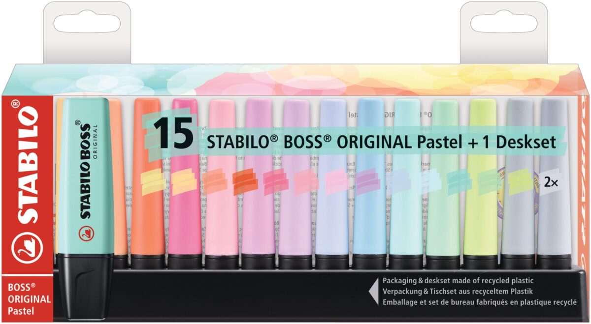 STABILO BOSS Pastell 2-5mm 7015-02-5 Tischset 15 Stück – Hochwertig & günstig bei ShopDeca