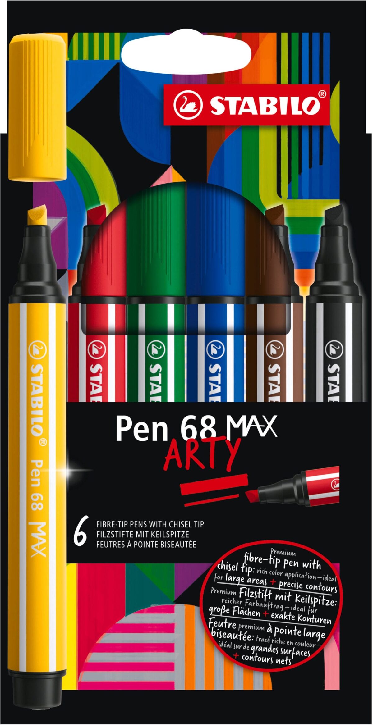 STABILO Fasermaler Pen 68 MAX Arty 768/06-21 ass. 6 Stück – Hochwertig & günstig bei ShopDeca