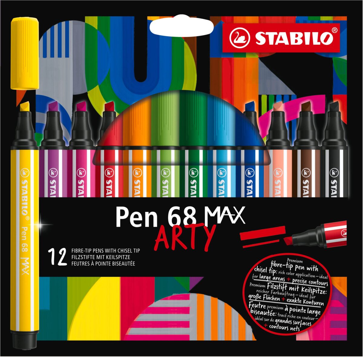 STABILO Fasermaler Pen 68 MAX Arty 768/12-21 ass. 12 Stück – Hochwertig & günstig bei ShopDeca