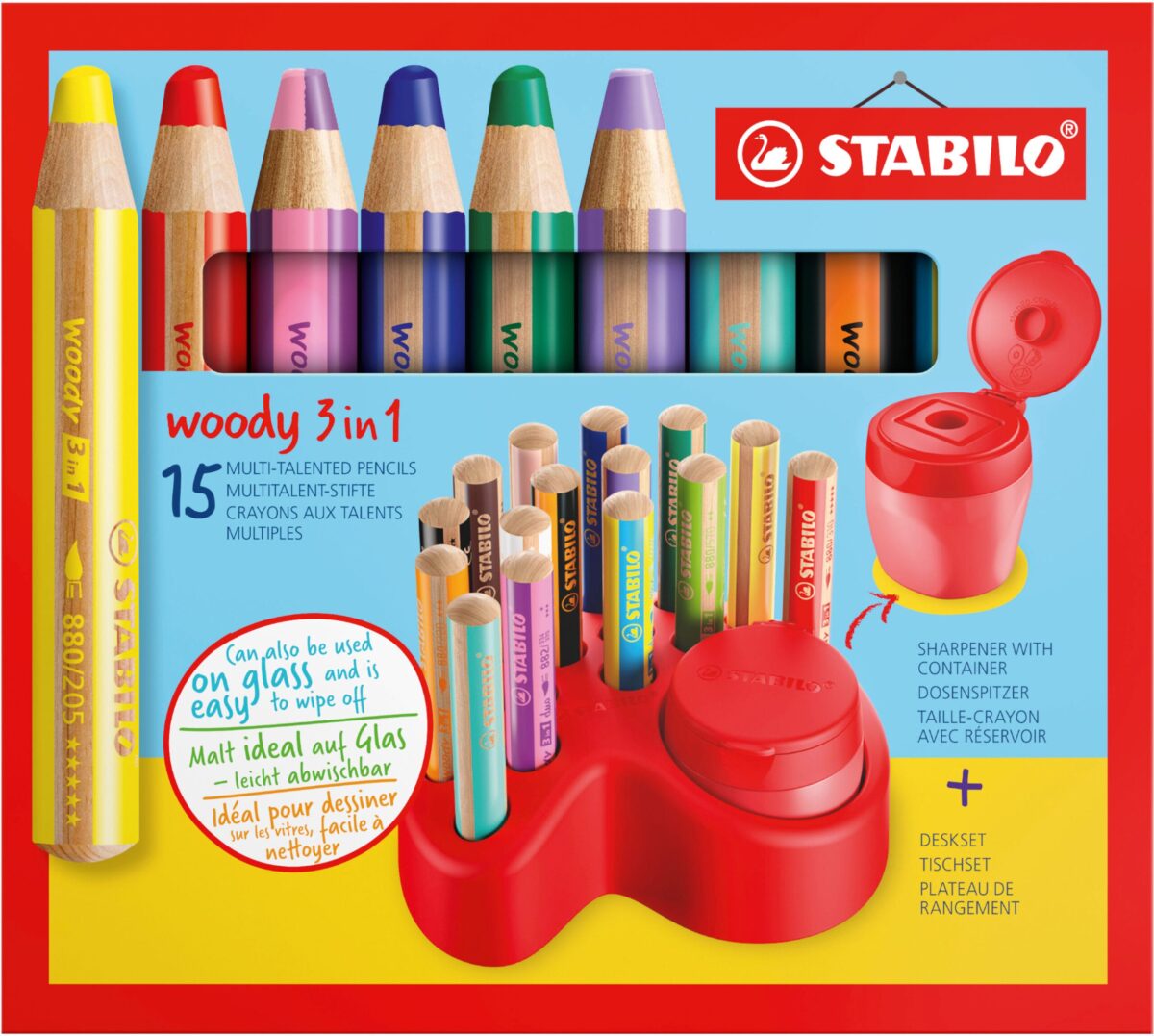 STABILO Farbstift Woody 3 in 1 8802-15-01 Tischset, 15-teilig ass. – Hochwertig & günstig bei ShopDeca