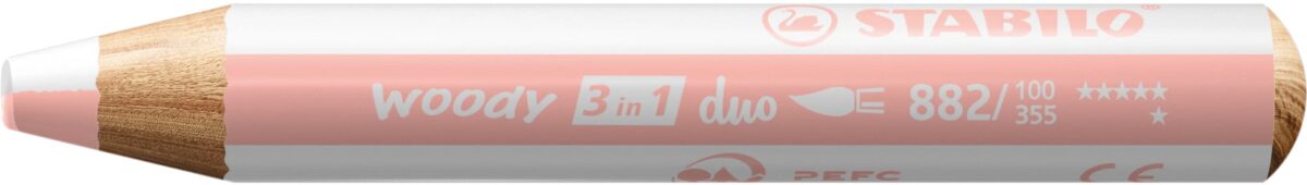 STABILO Farbstift Woody 3 in 1 882/100-355 Duo, weiss/apricot – Hochwertig & günstig bei ShopDeca