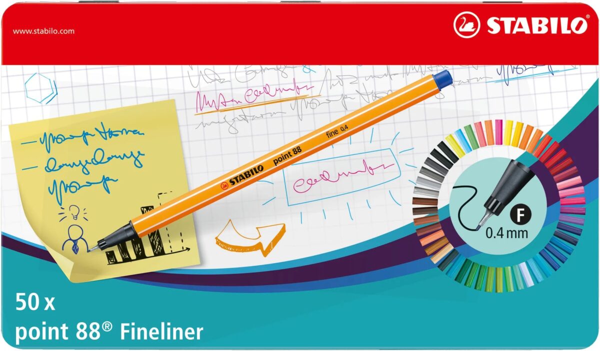 STABILO Fineliner Point 88 8850-6 Metalletui 50 Stück – Hochwertig & günstig bei ShopDeca