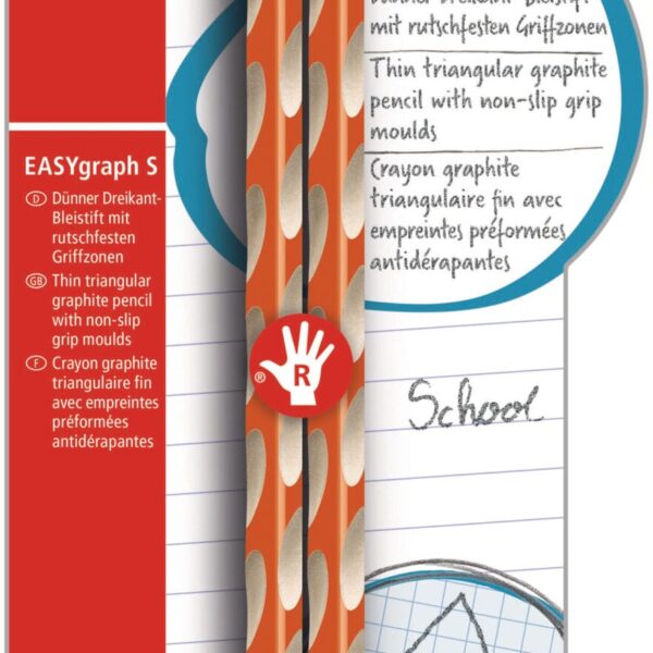 STABILO Bleistift EASYgraph S HB B-53115-10 orange, R 2 Stück