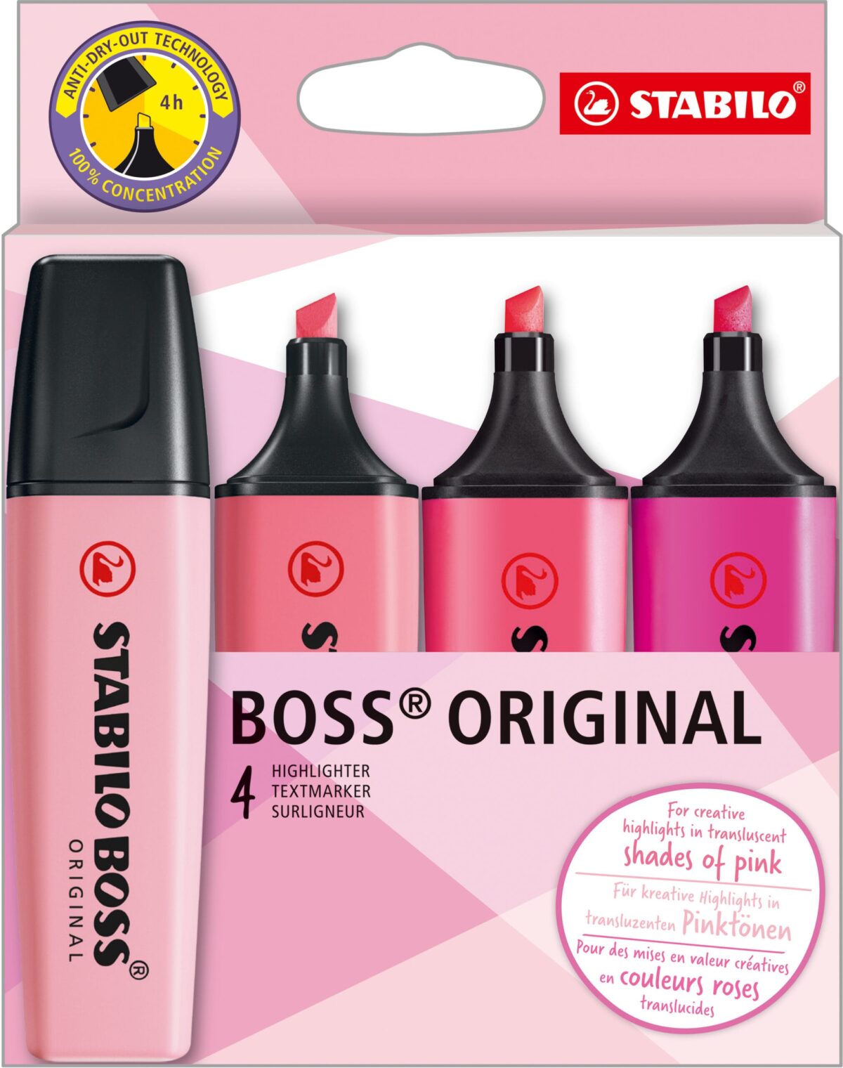 STABILO Boss Leuchtmarker Original D70/4-6-1 Shade of pink 4 Stück – Hochwertig & günstig bei ShopDeca