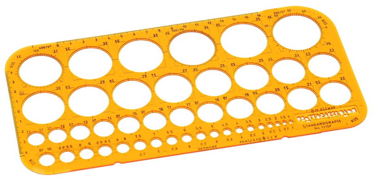 STANDARDG Kreisschablone 1315F 45 Kreise – Hochwertig & günstig bei ShopDeca
