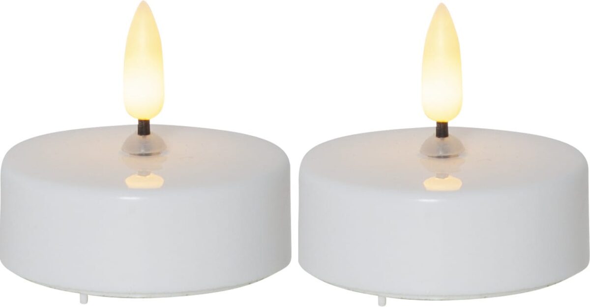 STAR TRADING LED Teelicht Flamme 5.8cm 12.063-06 weiss 2 Stück – Hochwertig & günstig bei ShopDeca