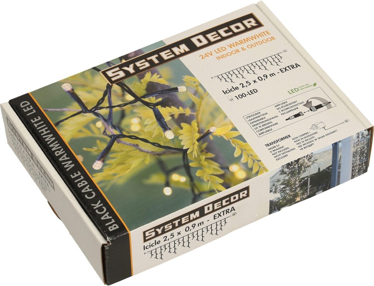 STAR TRADING System Decor Lichterkette 2.5m 12.495-31 Extra, Icicle, schwarz – Hochwertig & günstig bei ShopDeca