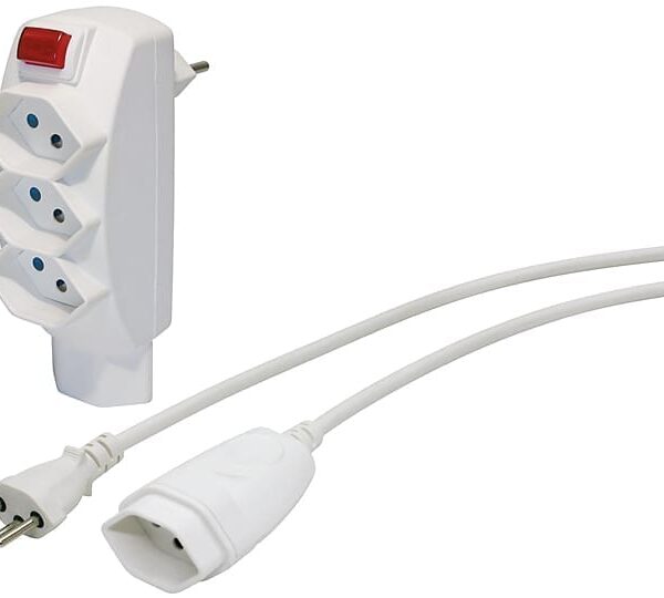 STEFFEN Kabel-Set 5m 03S216555 weiss 4 Stecker