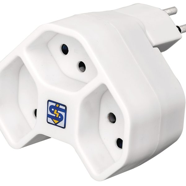 STEFFEN Mehrfachstecker MANTA 14 97 1002 weiss, drehbar, 3xT13