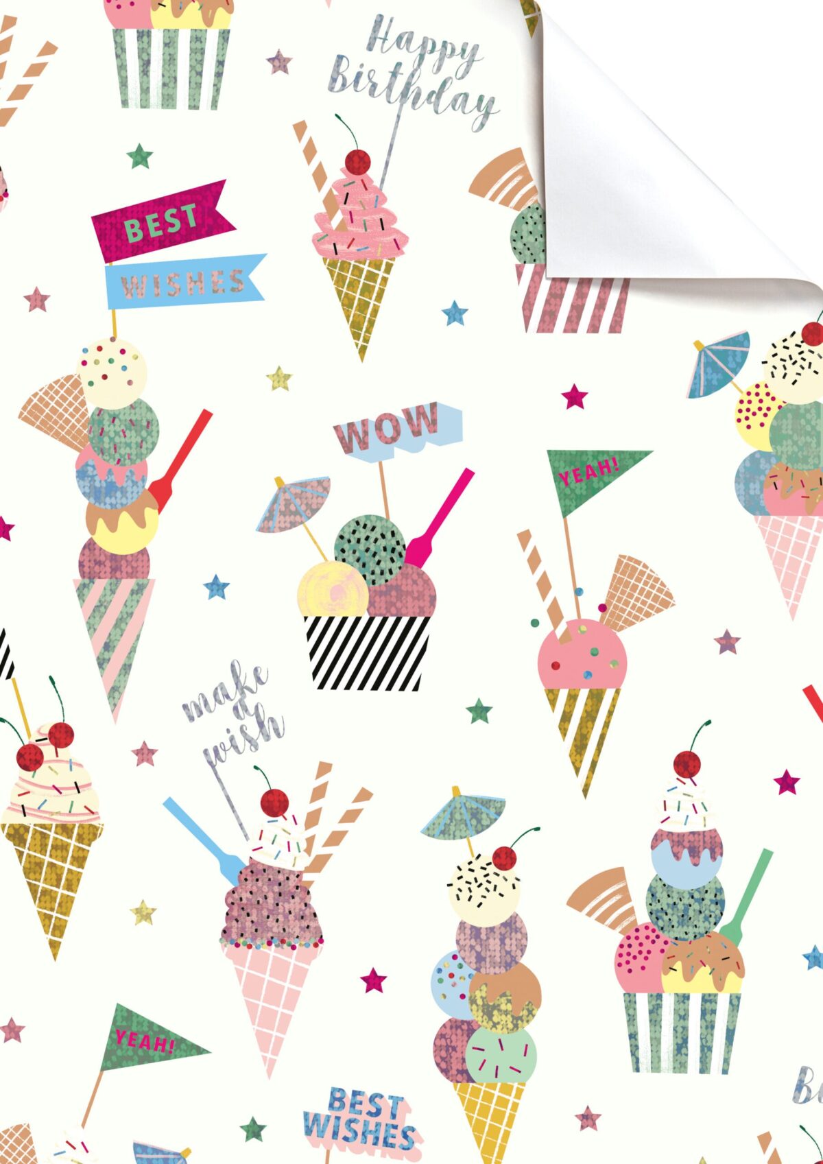 STEWO Geschenkpapier Gelato 2514520360 weiss 70x100cm – Hochwertig & günstig bei ShopDeca