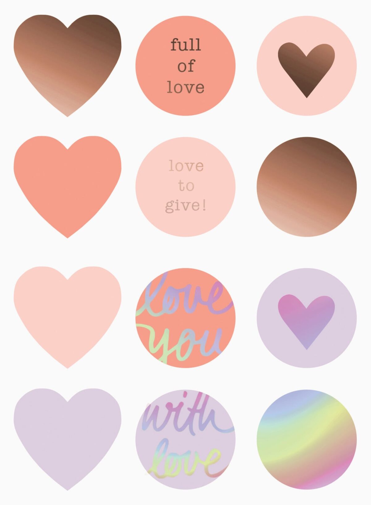 STEWO Sticker Love 2582515499 4 Blatt à 12 Stickers – Hochwertig & günstig bei ShopDeca
