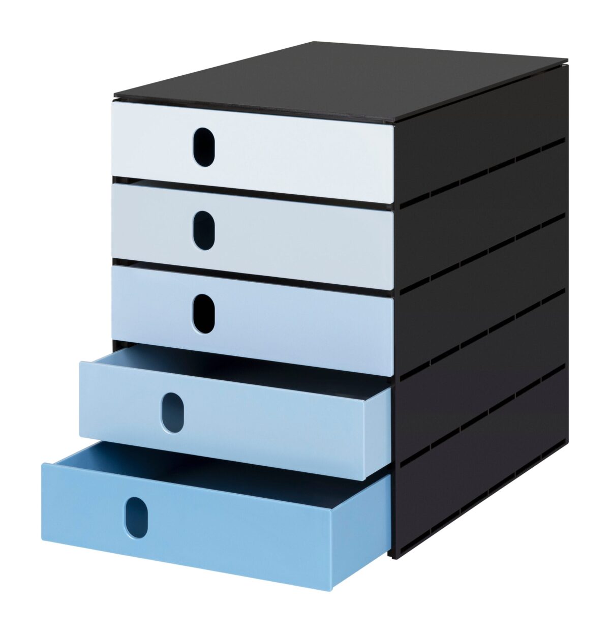 STYRO Systembox styroval 24x33x32cm 14-8000.93 blau/schwarz 5 Schubladen – Hochwertig & günstig bei ShopDeca