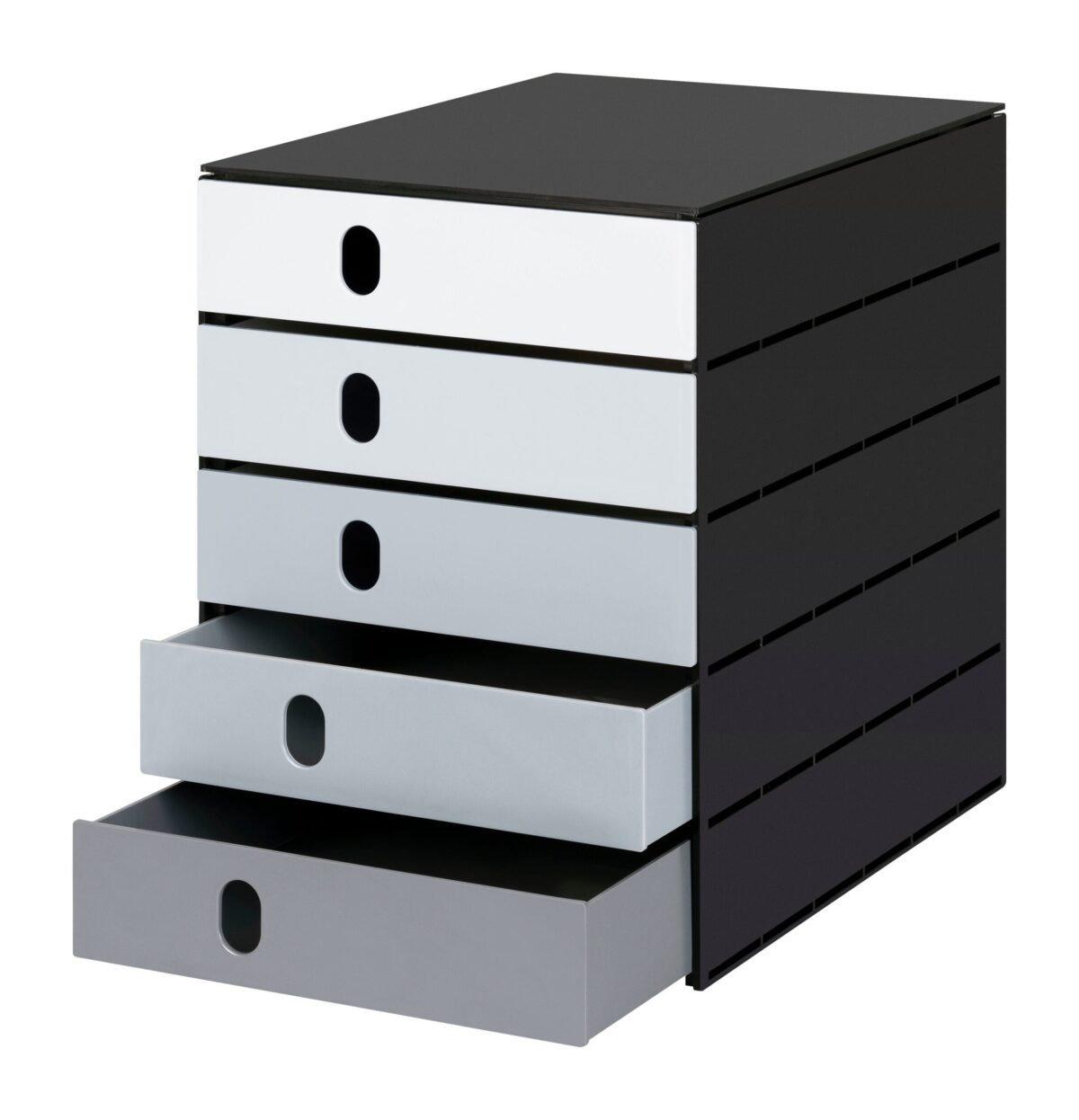 STYRO Systembox styroval 24x33x32cm 14-8000.98 grau/schwarz 5 Schubladen – Hochwertig & günstig bei ShopDeca